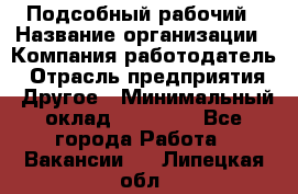 Подсобный рабочий › Название организации ­ Компания-работодатель › Отрасль предприятия ­ Другое › Минимальный оклад ­ 20 000 - Все города Работа » Вакансии   . Липецкая обл.